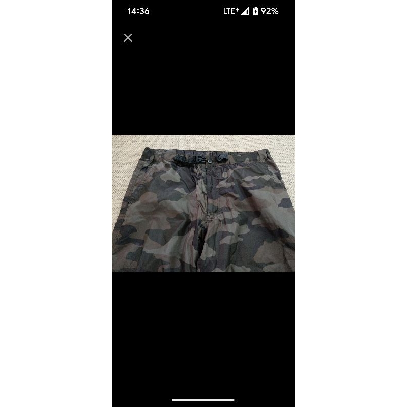 UNIQLO 迷彩防風內刷毛長褲 保暖禦寒機車長褲 M號