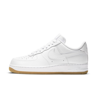 NIKE AIR FORCE 1 '07 全白焦糖底 AF1 皮革 復古 低筒休閒鞋 男鞋【DJ2739-100】