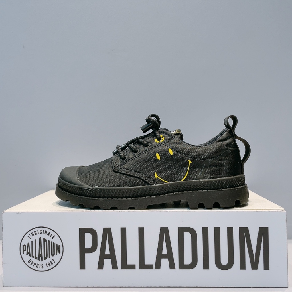 PALLADIUM SMILEY BE KIND 中童 黑色 微笑系列 低筒 雨靴 防水靴 57290-008