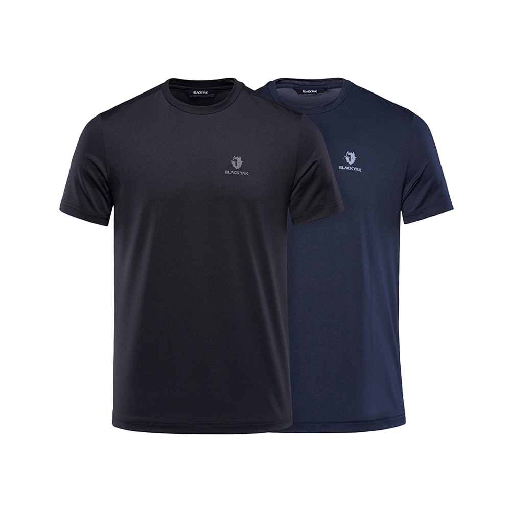 【BLACKYAK】YAK ECO短袖上衣二件組(黑/海軍藍)-吸濕快乾 T恤|DB1NC508|1BYTSS4904