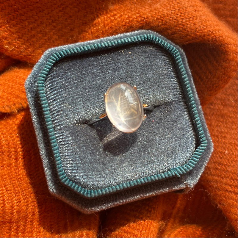 [原石] 馬達加斯加星光粉晶 925銀戒指