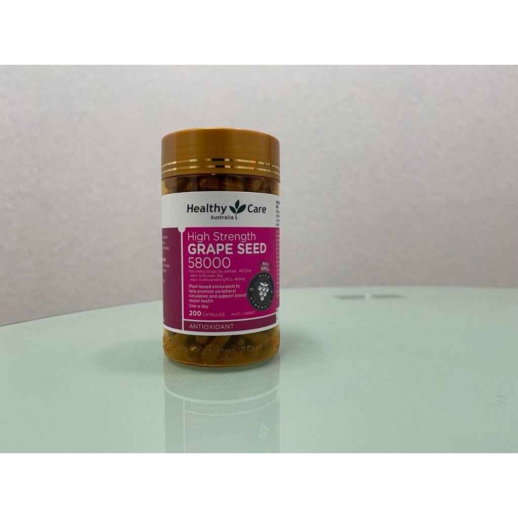 Healthy Care葡萄籽58000mg 200粒（贈FicceCode沐浴乳or乳液小樣【贈1，不挑款】）