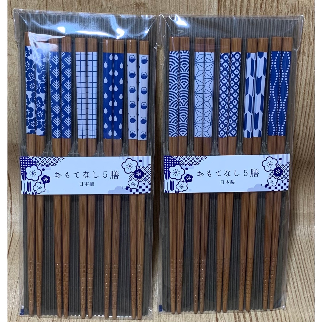 【霏霓莫屬】日本製 SUNLIFE 竹筷 日本彩繪天然竹筷 5雙入 筷子 餐具