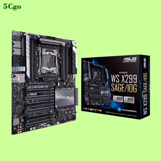 5Cgo.【含稅】Asus/華碩WS X299 SAGE 10G萬兆網卡工作站LGA2066單路主機板4卡深度學習