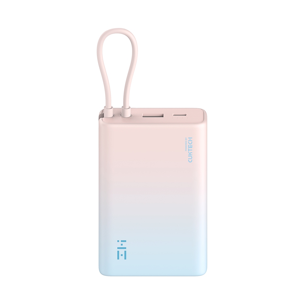 ZMI CUKTECH 自帶USB-C線 行動電源 PD QC雙向快充10000mAh-22.5W P17 蘋果三星快充