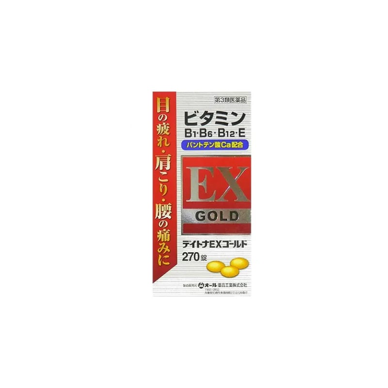 日本ACE ALL 合利B群強效錠EX GOLD 270錠 強效版長效B群 維他命B1.B6.B12.E