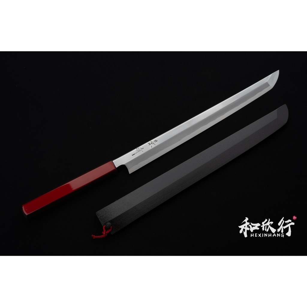 富樫作 水焼き 白1鋼 柳刃 尺1 330ミリ ひとひら 富樫 白