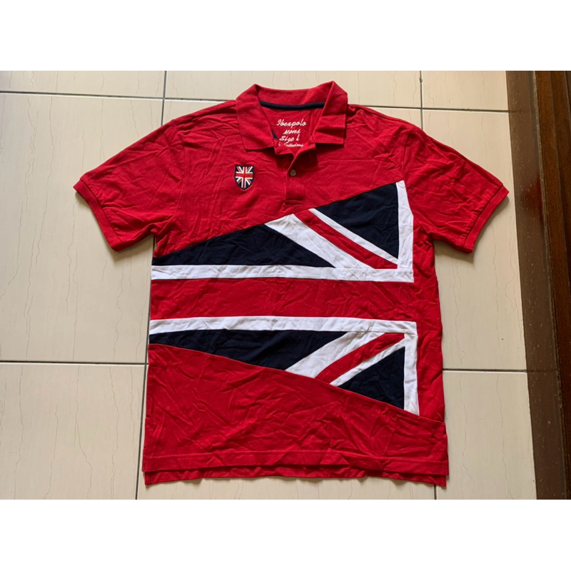Lbex 紅色 英國 國旗 短袖 Polo衫 L號