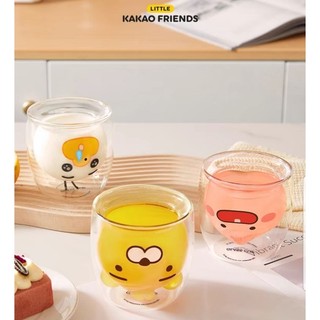 現貨出清❤️KAKAO FRIENDS暴走鴨家用雙層玻璃杯 喝水杯 攪拌勺