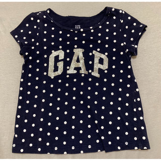 GAP 上衣 短袖上衣 經典LOGO 點點上衣 女童 尺寸3T