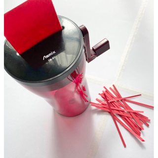 日本舒壓小物～2011絕版 療癒系商品日本ASMIX 滾筒式手動碎紙機 紅色 TB01R造型手動碎紙機勝過無印良品