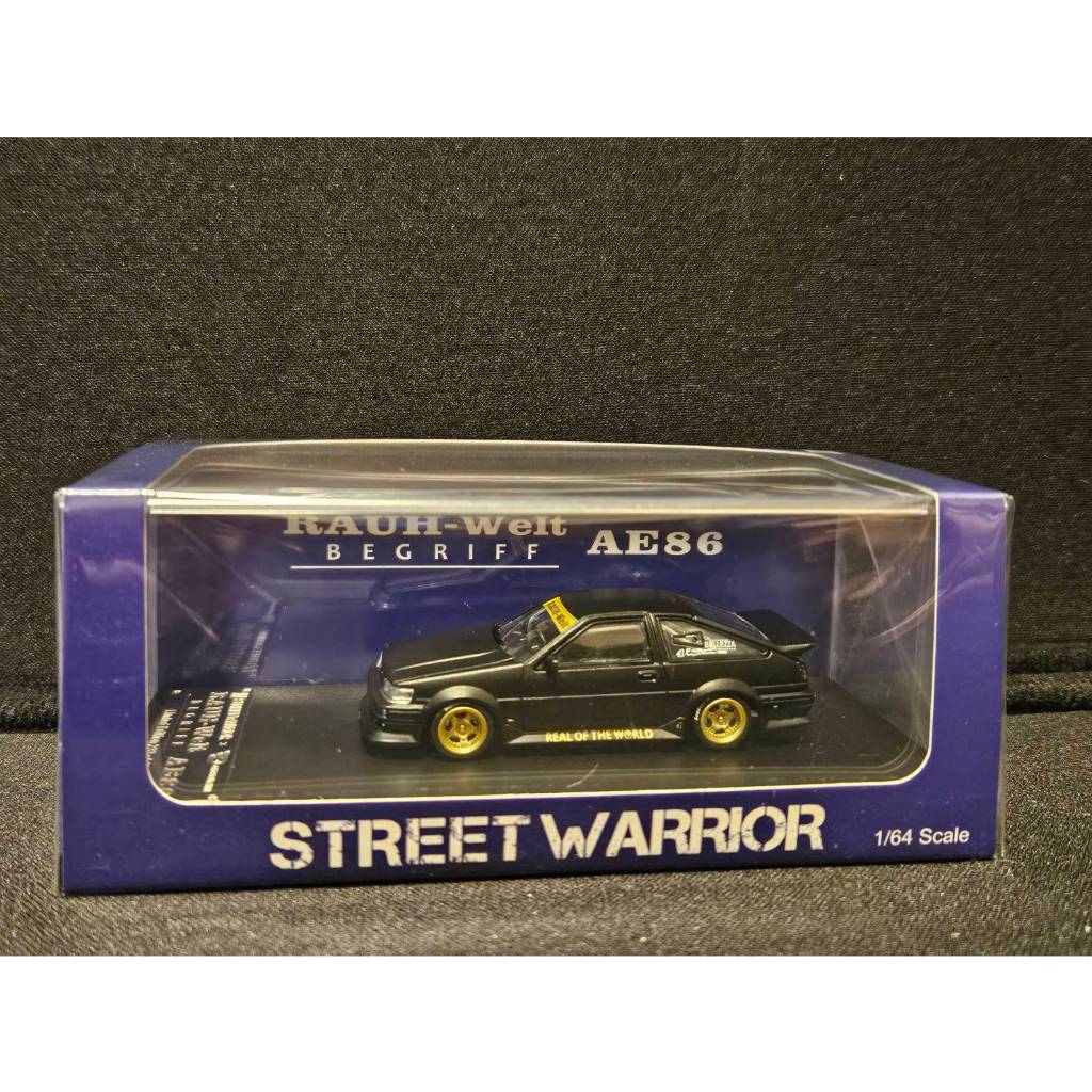 【模型娜】Street weapon 1/64 RWB AE86 消光黑金 寬體改裝