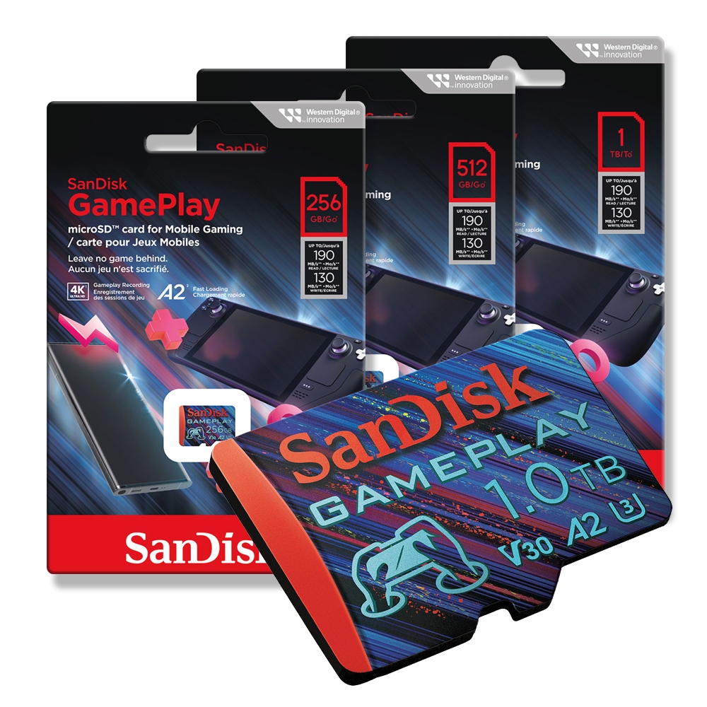 SanDisk GamePlay 512GB 1TB microSDXC A2 V30 U3 手機&amp;遊戲 記憶卡
