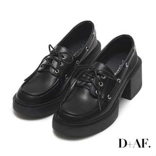 D+AF [現貨快出] 厚底鞋 厚底 寬頭鞋 鬆糕鞋 德比鞋 楔型鞋 3色 [英國紳士] 5006-1