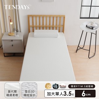 【TENDAYS】記憶床墊 舒眠柔睡紓壓床墊 3.5尺加大單人（6cm厚）舒壓 買床送枕