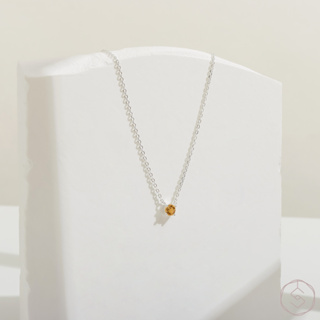 【SPANCONNY】盼 | 黃水晶 S925純銀 | 天然石輕珠寶項鍊
