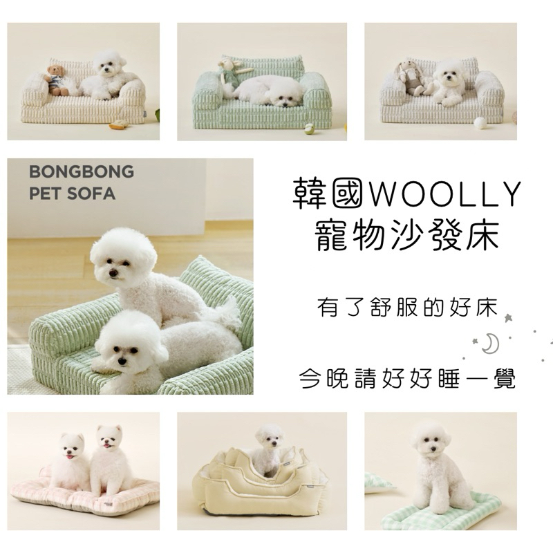 【𝗣𝗲𝗻𝗻𝘆 𝗦𝘁𝘂𝗱𝗶𝗼】韓國WOOLLY寵物沙發床✔️寵物睡墊 寵物涼墊 可拆洗 涼感 狗狗睡窩 貓咪睡窩