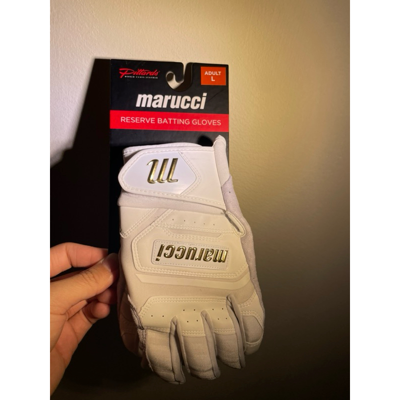 日本購入 marucci 全白 日規加厚 打擊手套