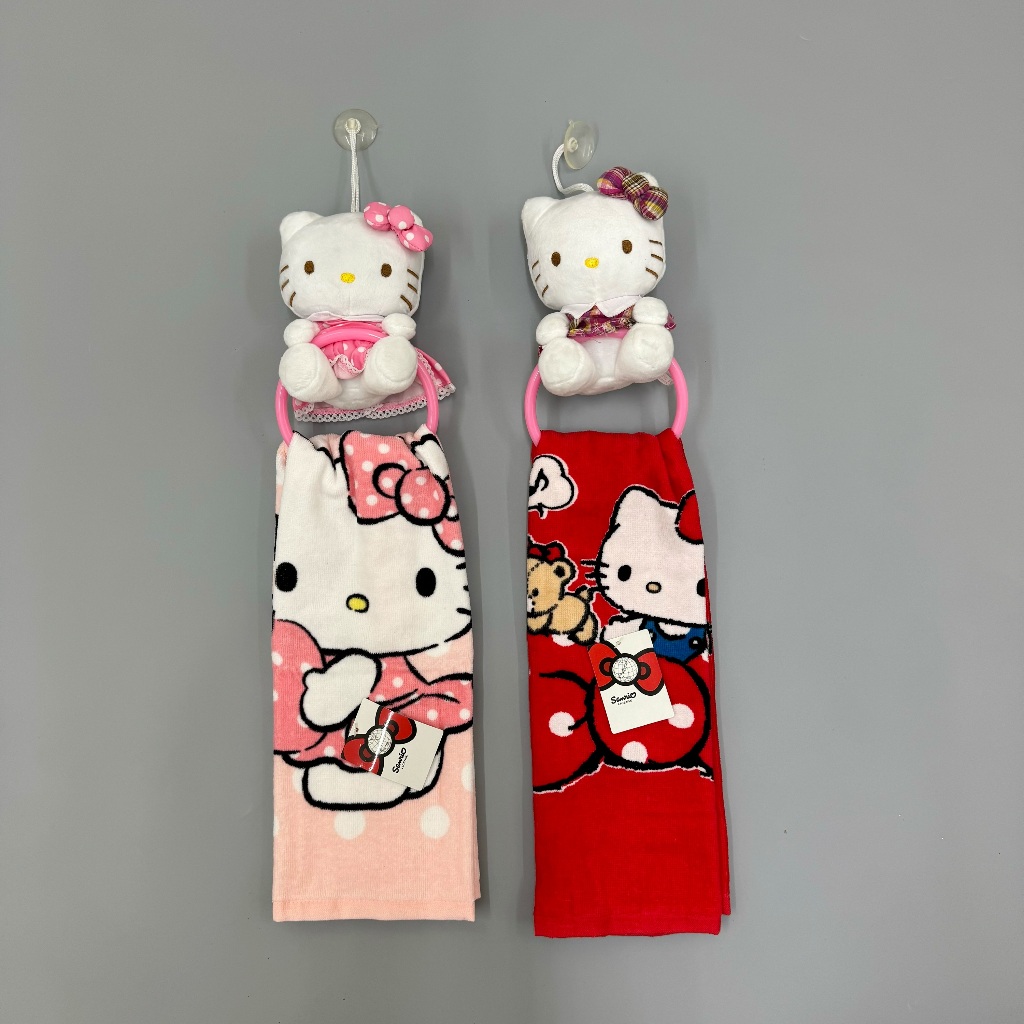 【Sanrio三麗鷗】凱蒂貓絨毛玩偶擦手巾(KT毛巾圖案隨機) 原價299