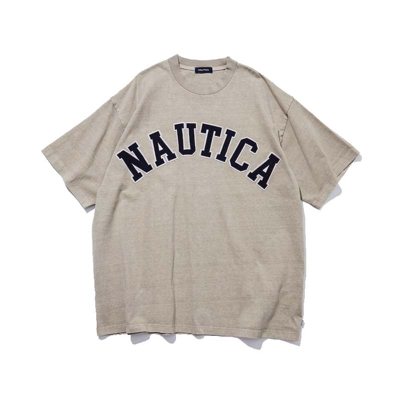 [現貨] Nautica Jp 水洗 寬版 T恤 短T 短袖 淺褐色 男女款 FREAKS-57