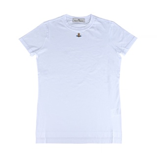 Vivienne Westwood胸口十字土星LOGO有機棉短袖T恤(女款/白)