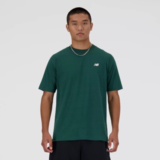 NEW BALANCE 上衣 男款 綠色 短袖上衣 美規 純棉 運動 休閒 T恤 短袖 MT41509NWG