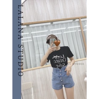現貨24HR出貨🚚一件免運🛒辣妹短褲首選𝑻𝒐𝒑 𝟏💖開V造型 四釦高腰彈性牛仔短褲 翹臀 激瘦 顯瘦LALANA實拍🧦