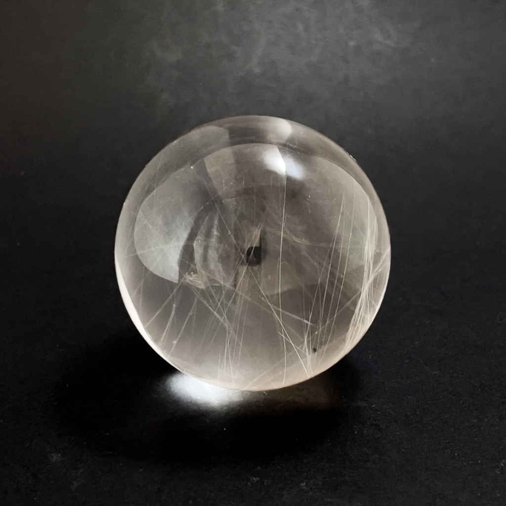 [異品軒]高品天然髮晶球 清澈透明 無優化髮晶球 淨化磁場