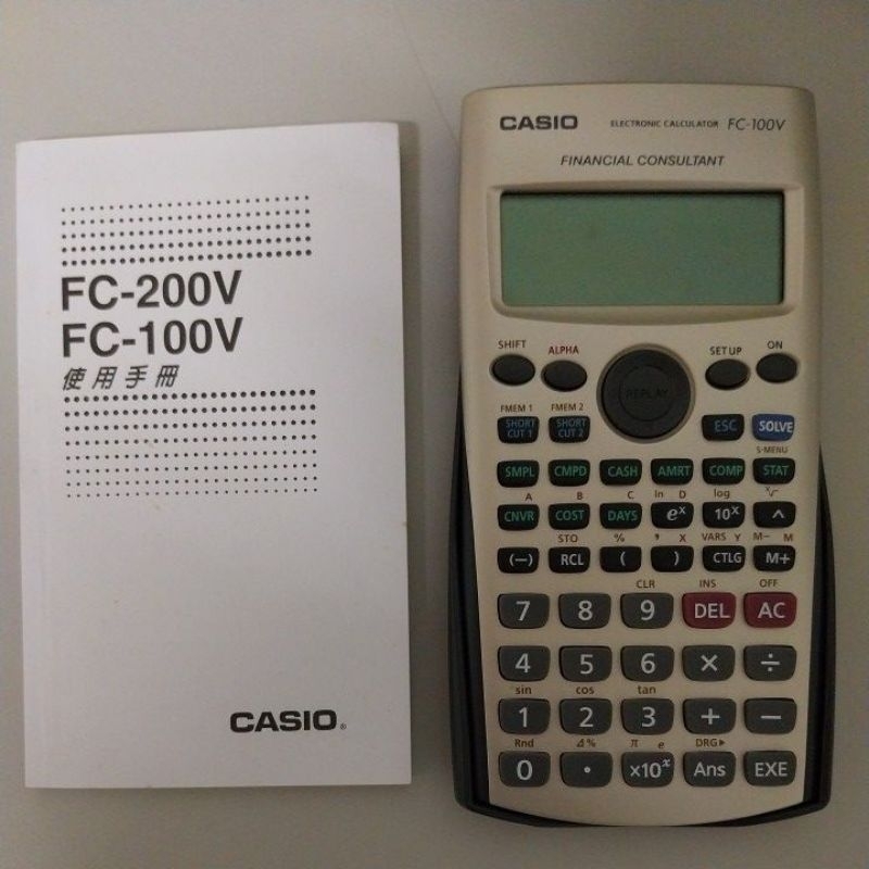 CASIO卡西歐-財務計算機FC-100V(近全新)