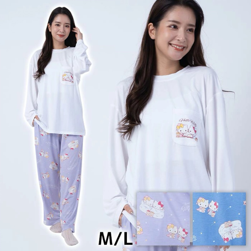 日本 三麗鷗 凱蒂貓 kitty 棉質柔軟舒適 居家服 套裝