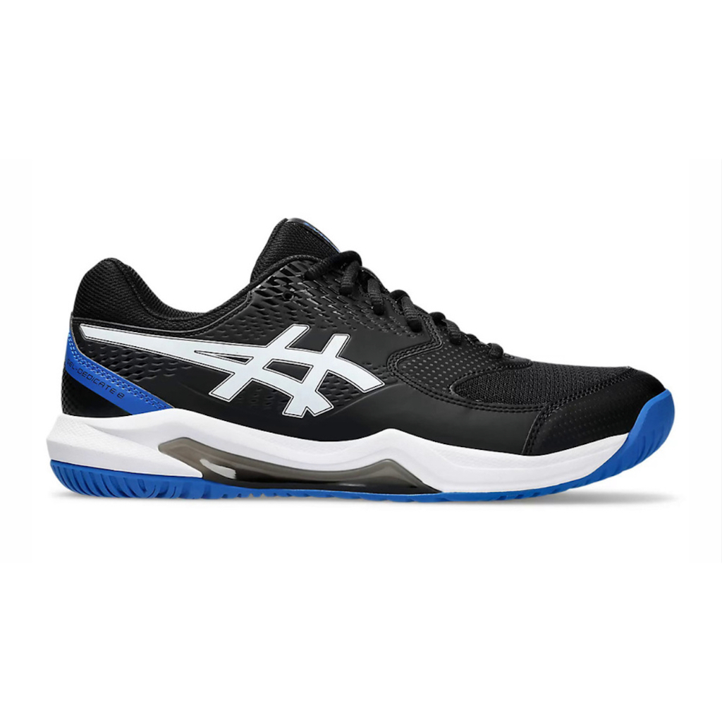 ASICS 網球鞋 GEL-DEDICATE 8 亞瑟士 男款 運動鞋 男鞋 寬楦 黑 白 藍 1041A410-002