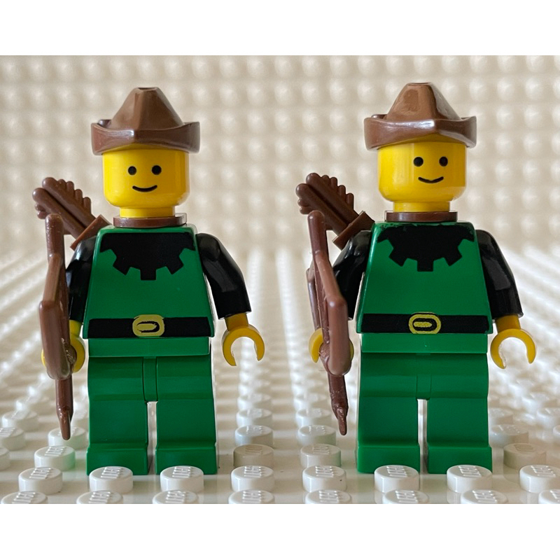 LEGO樂高 二手 絕版 城堡系列 6077 6979 6087鹿族 森林軍 羅賓漢 黑色領巾 黑色 綠扁帽 人偶