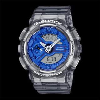 CASIO 卡西歐 G-SHOCK時尚率性 金屬光澤 半透明灰 -藍(GMA-S110TB-8A)[ 秀時堂 ]