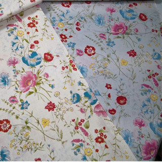 日本製可愛花朵印花薄棉布【適用於裝飾、手作、抱枕、服裝、包袋等用途】