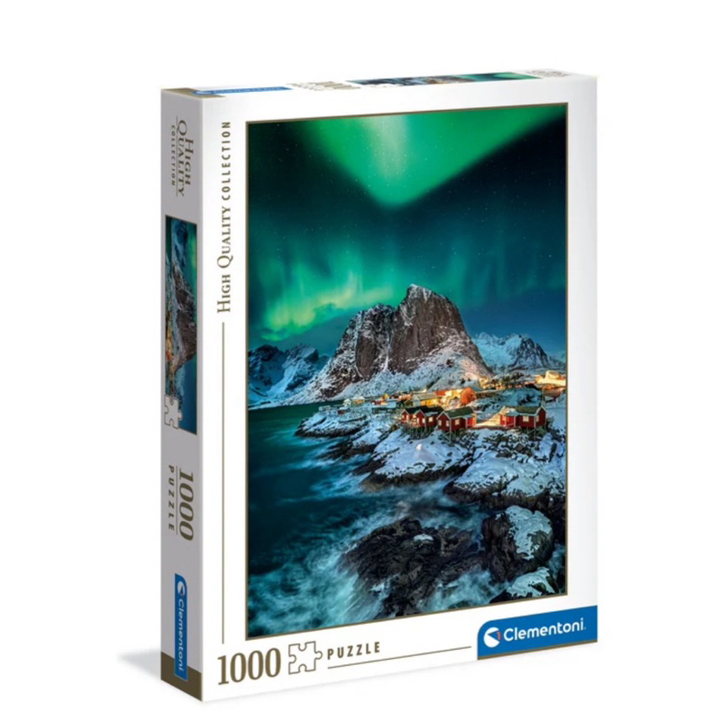 Clementoni義大利品牌 1000片拼圖 挪威 羅弗敦群島的極光
