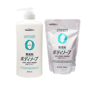 日本熊野 PharmaACT無添加沐浴乳(600ml)／(補充包)450ml 沐浴露 沐浴 【小三美日】D007277x