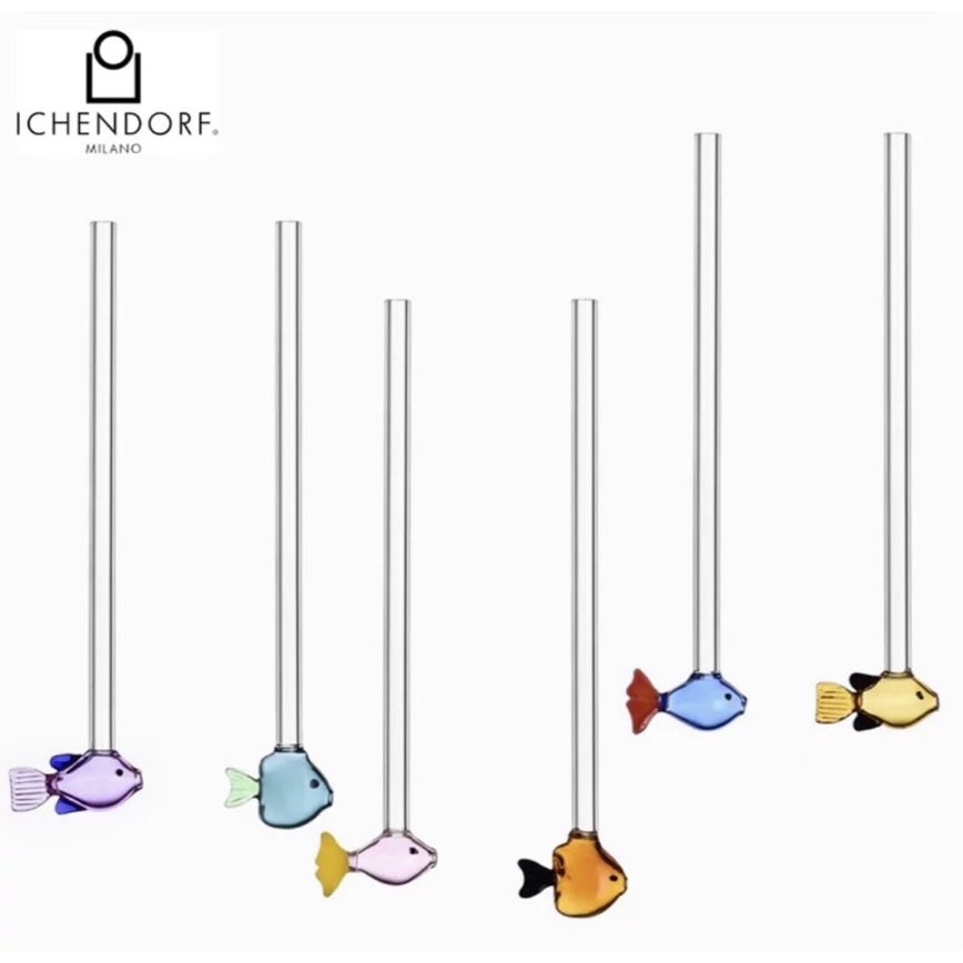 🇮🇹ICHENDORF 玻璃吸管 魚造型🐟義大利品牌