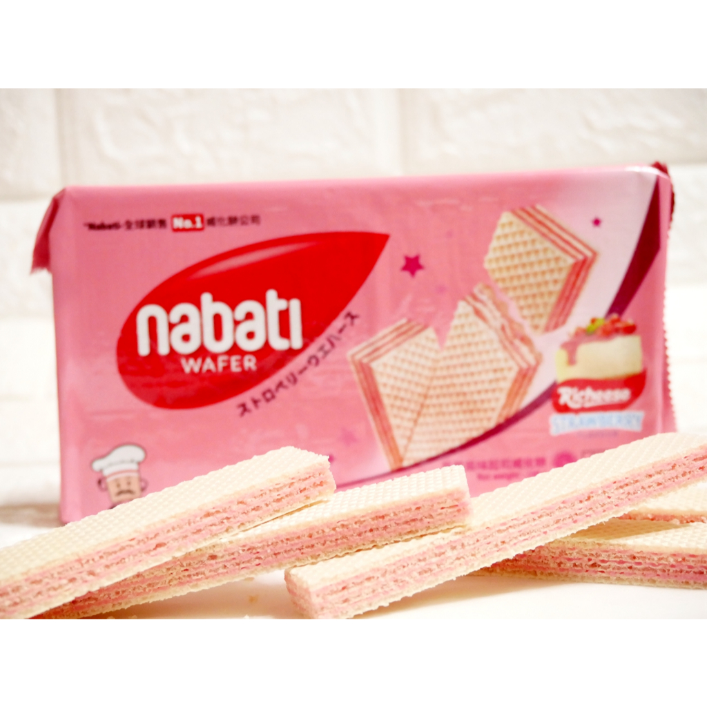 【EV story】Nabati 麗芝士 草莓風味起司威化餅 草莓風味 起司 威化酥 夾心酥 餅乾 零食 200g