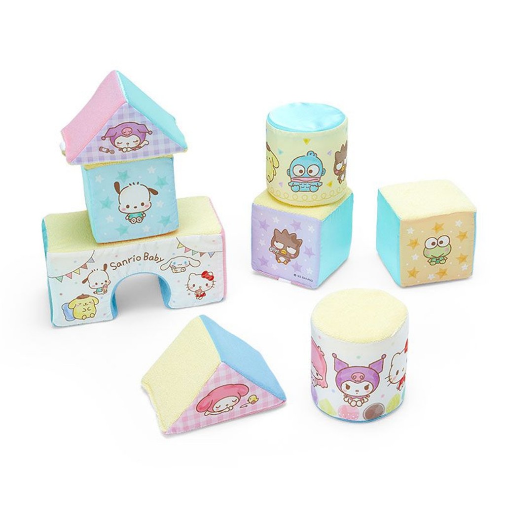 【預購】 Sanrio Baby 三麗鷗 幼兒玩具軟積木組 嬰兒玩具 絨毛玩具 布丁狗 大耳狗 庫洛米 Kitty貓