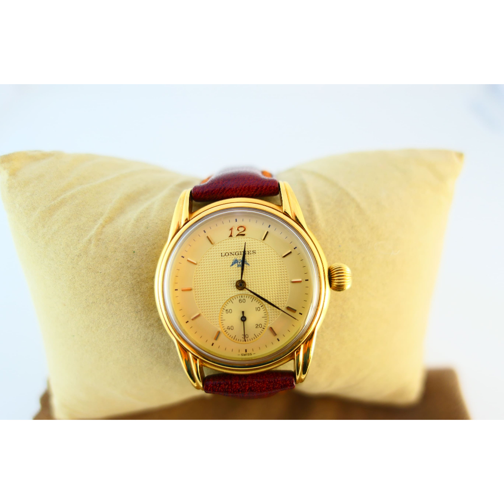 [吉宏精品交流中心]LONGINES 浪琴 L46592 34.5mm 包金 手上鍊機械 男錶 古董錶