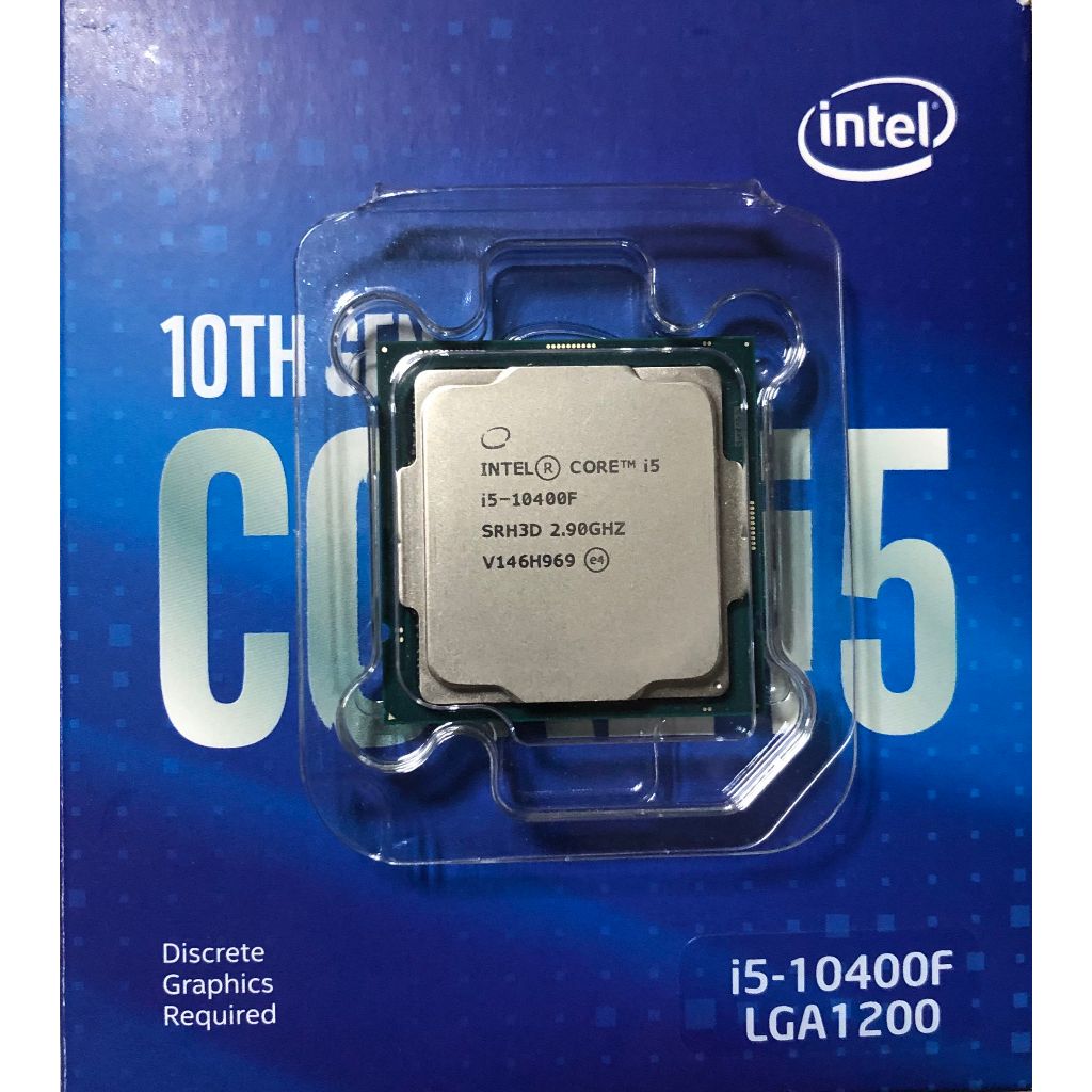 售 Intel 10代CPU i5-10400f 無內顯 6核12緒 (原廠保固.至2024-09-15 含風扇) #F