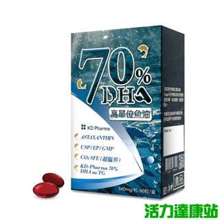 AKSO-魚油70%DHA(60顆/盒)【活力達康站】(買多優惠)