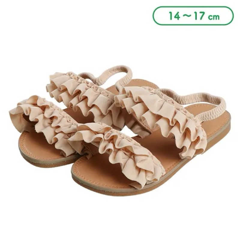🇯🇵日本代購🍀西松屋║預購商品║小女生的可愛涼鞋(14-17CM)║荷葉邊涼鞋