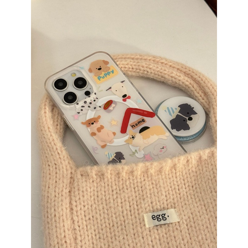 COISINI ♡̴ ｜「新品預購」卡通小狗 磁吸雙層IMD手機殼 iPhone 15 iPhone 13/14