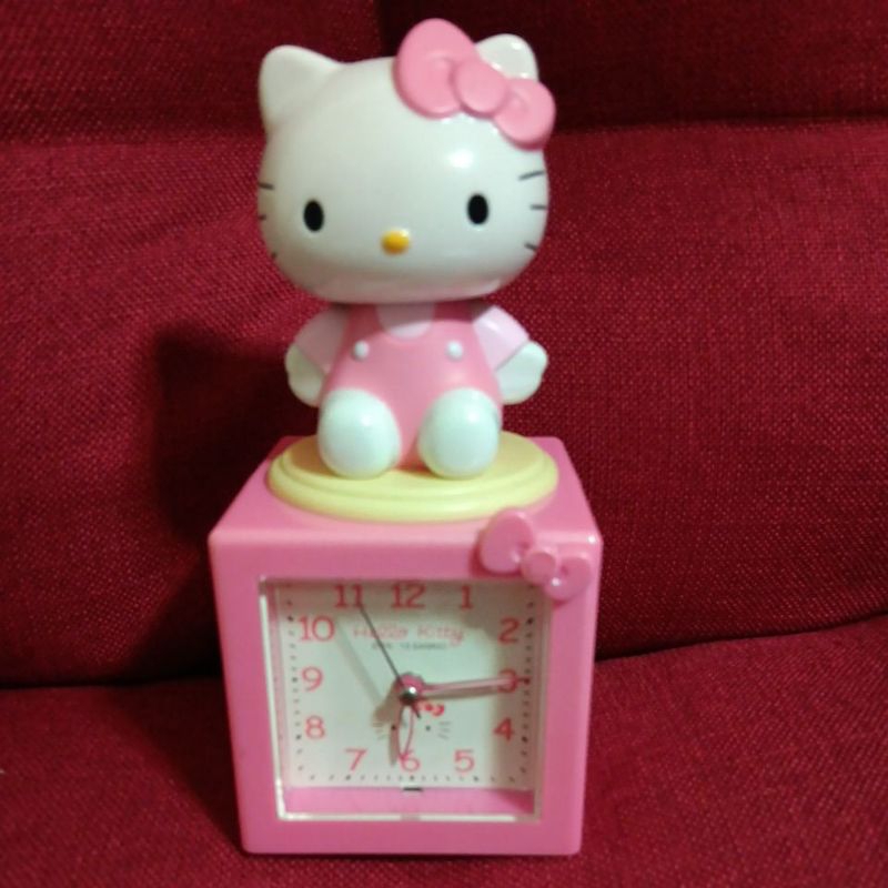 Hello Kitty搖擺公仔立體造型  靜音鬧鐘 小夜燈 鬧鐘 時鐘