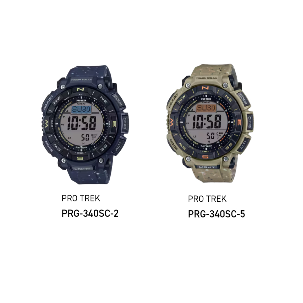 CASIO卡西歐PROTREK PRG-340SC-2 太陽能登山錶系列方位、氣壓、溫度、高度測量 51mm