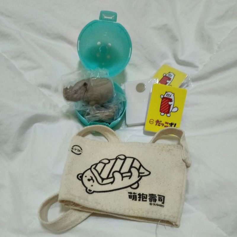 壽司郎 周邊商品 萌抱壽司磁鐵memo夾 扭蛋公仔 環保飲料手提袋