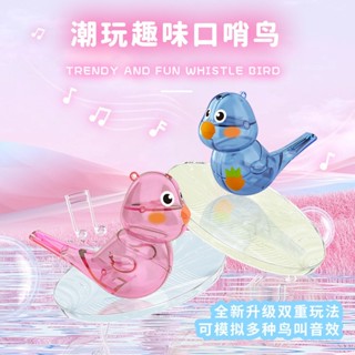 24H臺灣出貨 水鳥口哨 口哨鳥 三色隨機發色 盒裝 鳥叫聲 音樂 口哨 附掛繩