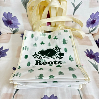 Roots購物袋 白色森林款 中袋