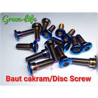 Baut Cakram／Disc Bolt M8*25MM /M8*30MM碟盤螺絲 warna titanium